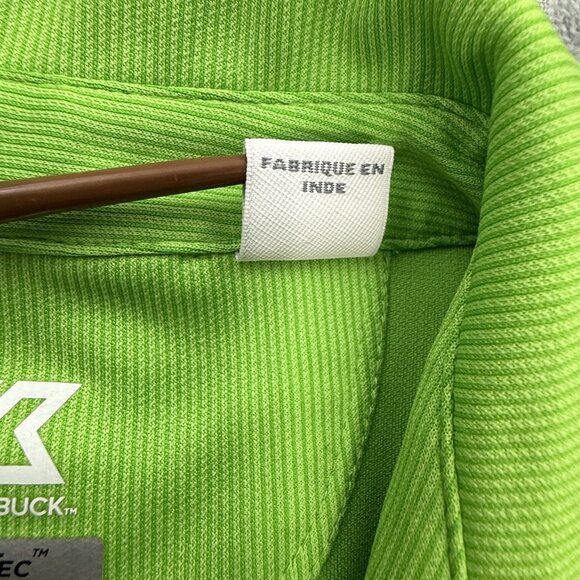 Cutter & Buck Polo Shirt Womens Large‎ Green Ruched DryTec Juniper Hill Golf Top - Picture 7 of 9